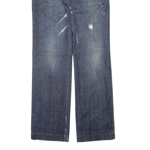 D&G Distressed Womens Jeans Blue Regular Straight W32 L34 - Picture 5 of 6