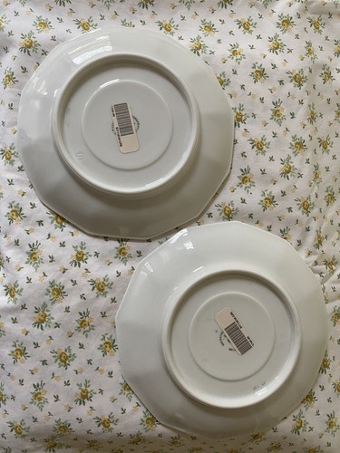 TWO New Nymphenburg Porcelain Symphony Pearl Perl Mint Green Saucers Germany - Picture 4 of 8