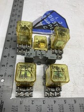 [LOT OF 5] IDEC RR3B-UL Relays 240V w/ SR3B-05 Bases *GOOD TAKE-OUTS* FAST SHIP!