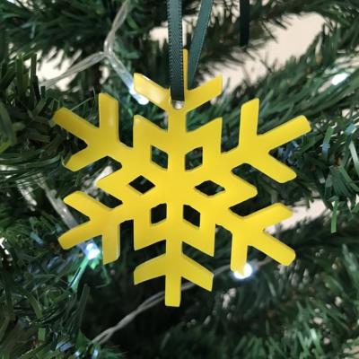 Yellow Crystal Snowflake Christmas Tree