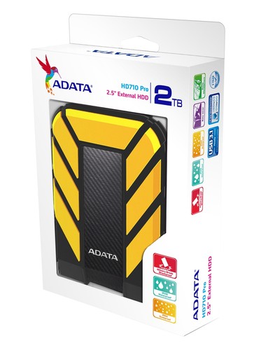 2TB AData HD710 Pro USB3.1 2.5-inch Portable Hard Drive (Yellow) - Picture 5 of 5