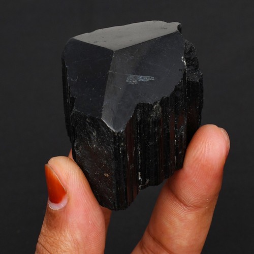 50mm+ Natural Black Tourmaline Tower by hand .Crystal Healing crystal Tower - Picture 5 of 8