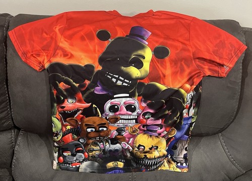 Boys Large FNAF Five Nights At Freddy’s Pajama Top And Bottom With Elastic Waste - Picture 3 of 5