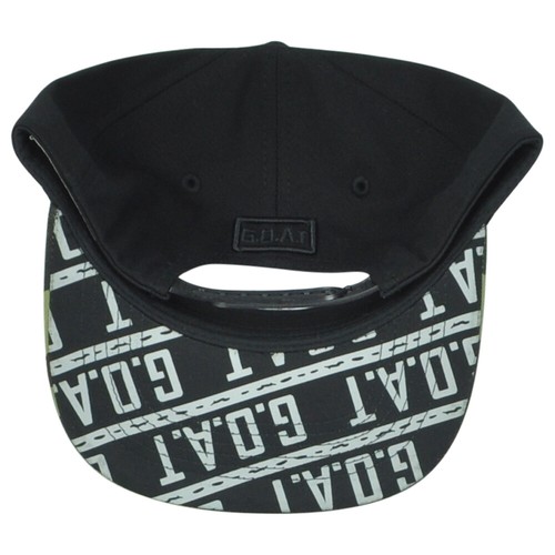 G.O.A.T. Great Of All Time Snapback Flat Bill Adult Men Black Camo Hat Cap - Picture 5 of 7