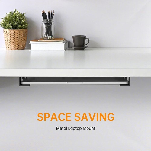 Under Desk Laptop Holder Mount With Screw,Under Desk Laptop Mount Bracket - Photo 3/7
