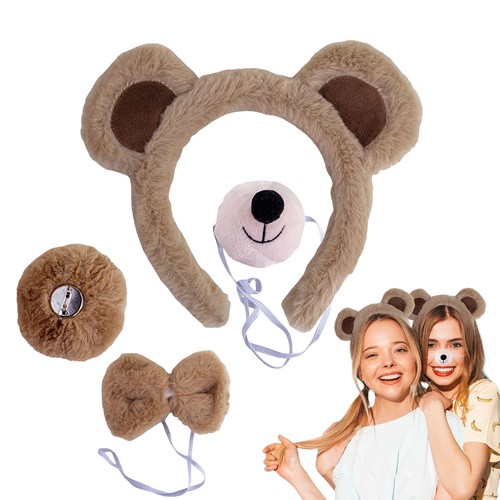 Bear Ear Headband Bear Ears Role Play Headband For Kids Girls Costume - Picture 3 of 11