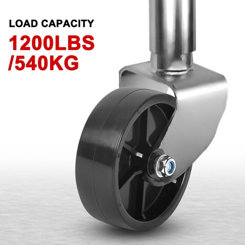 Boat Trailer Jack Caster 6 Inch Tongue Wheel 1/2 Inch Axle 1200lbs Load Capacity - Picture 3 of 6