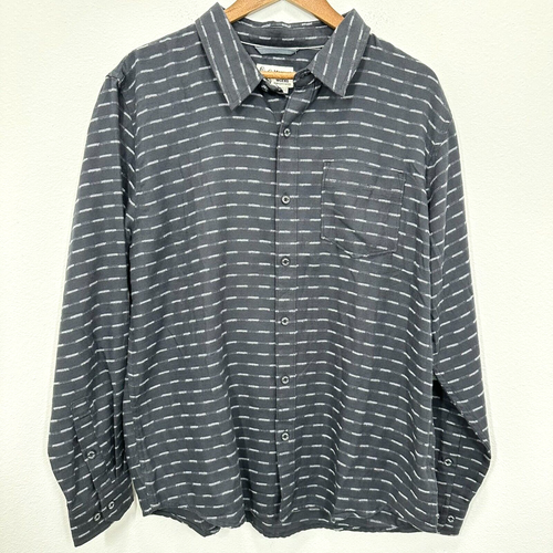 Camisa de manga larga de franela de peso medio Fairfax gris oscuro talla grande para hombre nueva con etiquetas - Imagen 1 de 11