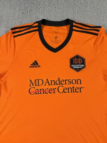 Houston Dynamo FC Soccer Jersey Men Size XL Orange Adidas 2021 Home Kit MLS Rare - Picture 3 of 12