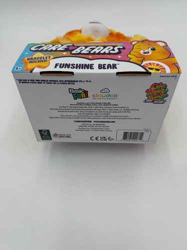 Neu 14" Care Bears FUNSHINE BEAR + Armband gelb Sonne Bauch Farbe Splash 4+ - Bild 2 von 3