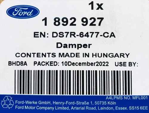 GENUINE FORD FOCUS POWERSHIFT 6 VELOCIDADES AUTOMÁTICA CAJA DE CAMBIOS VOLANTE DS7R-6477-CA - Imagen 11 de 13