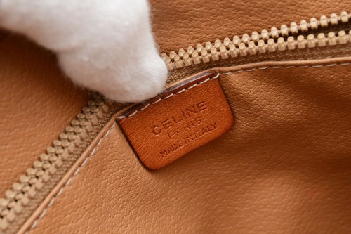 CELINE [Rank AB] Macadam Blason Bucket Tote Hand Bag Purse Vintage Brown Auth - Picture 12 of 17