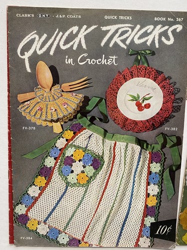 9 revistas/folletos de ganchillo vintage 1940-50 para hacer dinero/portavasos/regalos/ - Imagen 5 de 8
