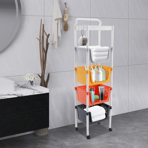 Floor-Standing Fruit Vegetable Storage Basket Kitchen Storage Basket Organizer - Picture 2 of 12