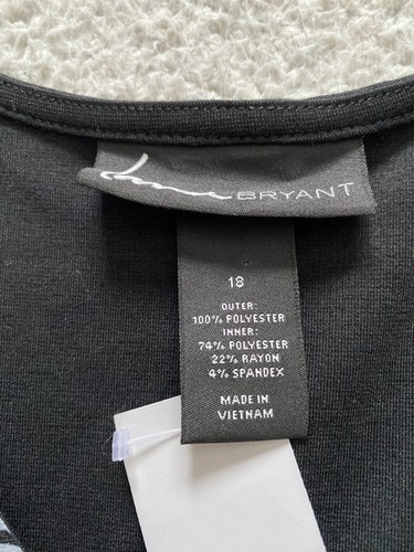 Vestido Lane Bryant para mujer sin mangas plisado cremallera lateral rodilla multicolor talla 18 - Imagen 7 de 9