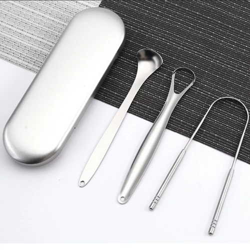 3-Pack Tongue Scraper Cleaner Stainless Steel Dental Fresh Breath Cleaning Oral - Picture 2 of 16