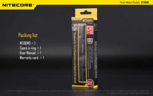 Linterna médica de bolsillo NiteCore MT06MD 180 lúmenes con medidor de pupila - Imagen 17 de 17