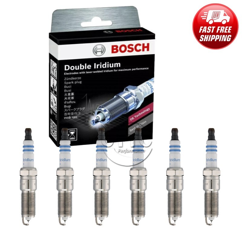 Genuine BOSCH Double Iridium Spark Plug 6PCS for 2003 Dodge Grand Caravan 3.3L