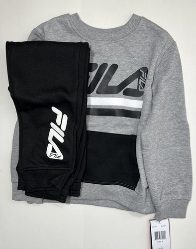 FILA Little boys 2 pcs jogger set size 4, Black and Grey color - Picture 2 of 5