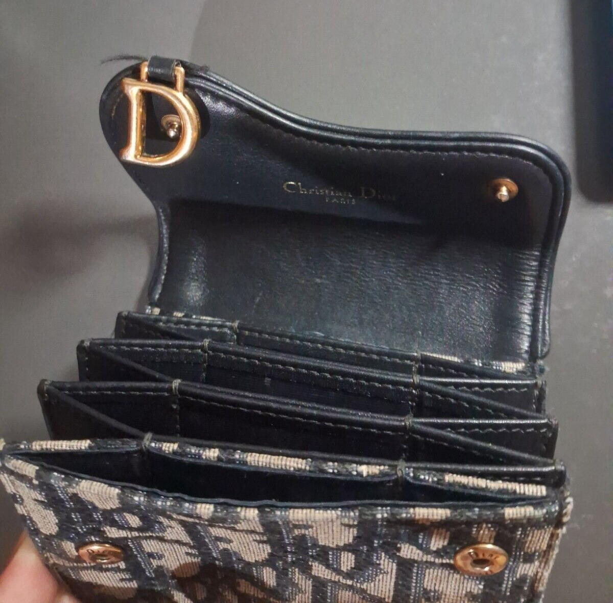 Dior ディオール Saddle Jasmine Gusset S5644CTZQ カードケース Christian Dior ディオール Saddle Jasmine Gusset Card Holde