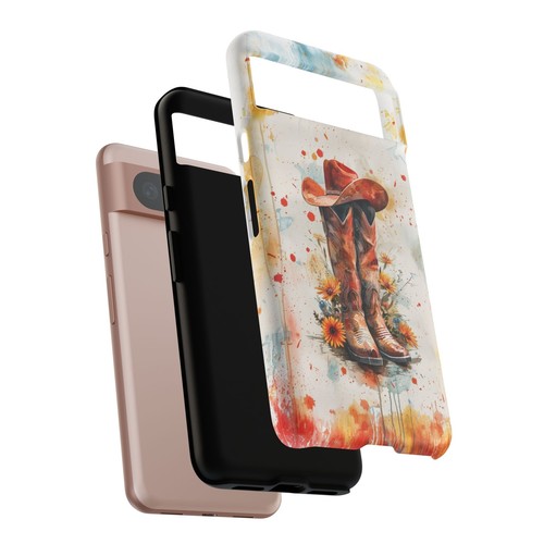 Cowboy Boots Hat Western Paint Phone Case for iPhone, Samsung Galaxy, Pixel - Picture 167 of 173