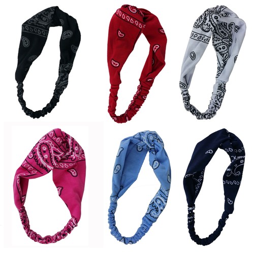 Bandana Diadema SPORTS Yoga Envuelva Motivo Cachemira Retorcido 3" con Elástico - Imagen 5 de 18