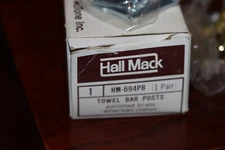 Hall Mack HM-694PB (1 Pr ) Vintage Towel Bar Posts Polished Brass Metropolitan