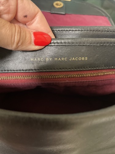 Marc by Marc Jacobs Medium Luna Crossbody Black Leather Shoulder Bag Purse - Picture 17 of 23