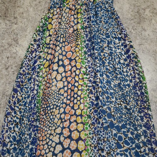 HD in Paris Dress Womens 0OP Multicolored Maxi Beaded Halter Neck Anthropologie - Picture 11 of 14