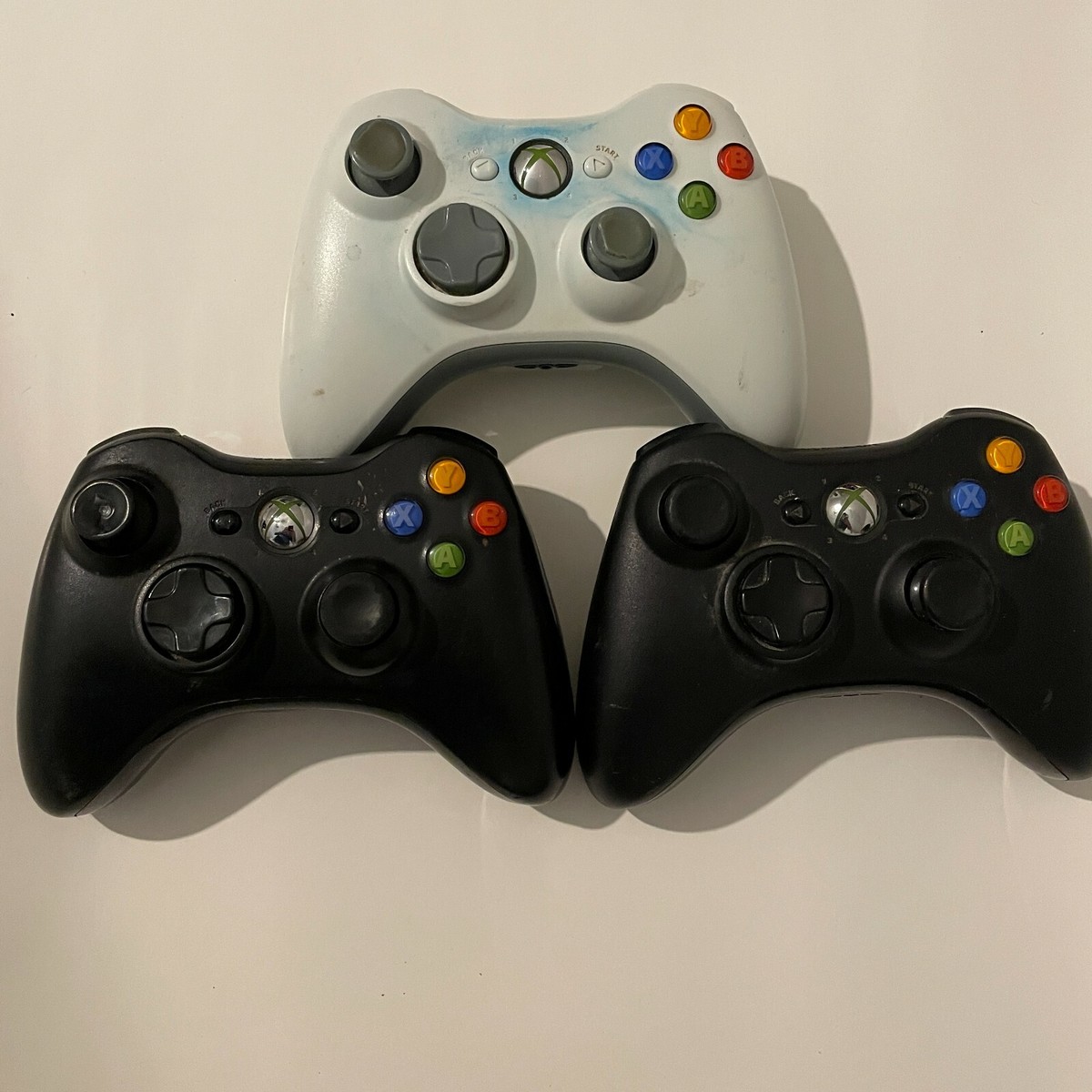 XBOX360 ワイヤレスコントローラー Microsoft ホワイト ブラック Microsoft Xbox 360 white Wireless Controller - OEM - No