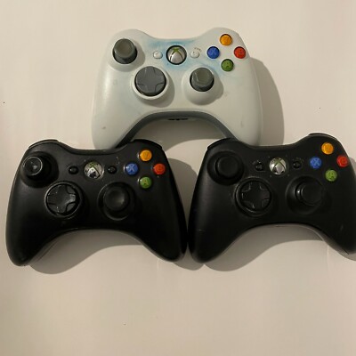 Official Microsoft Xbox 360 Wireless Controller 3 lot white