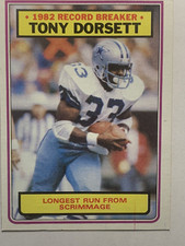 1983 Topps Football  Tony Dorsett #2 (Dallas Cowboys) 1982 Record Breaker