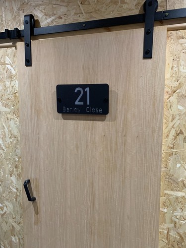 Custom Made 300mm x 160mm Acrylic House Sign Matt Black Finish Various Finishes - Picture 8 of 13