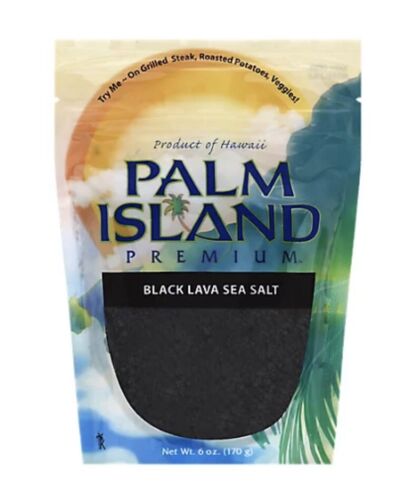 palm island black lava sea salt hawaiian 6 oz (Pack of 2)
