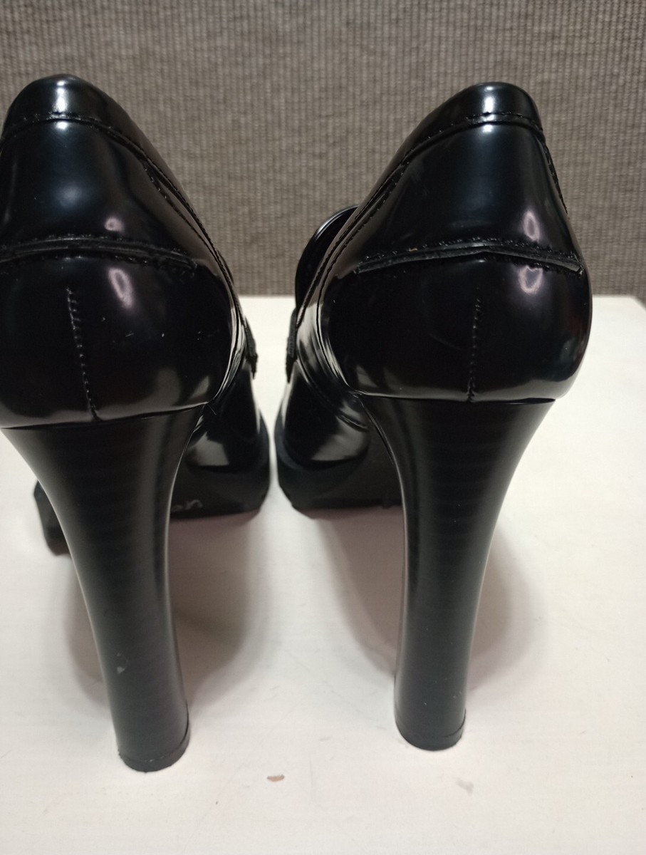 Karl Lagerfeld Paris Virna F 23 Black High Heels Patent Faux