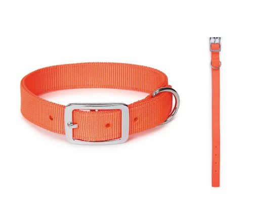 Helles neonorange Hundehalsbänder doppelt dick Nylon starke Metallschnalle strapazierfähig - Bild 11 von 42