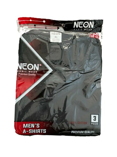 3-6 Packs Mens 100% Cotton Tank Top Wife Beater A-Shirt Undershirt Ribbed Black - Picture 2 of 7