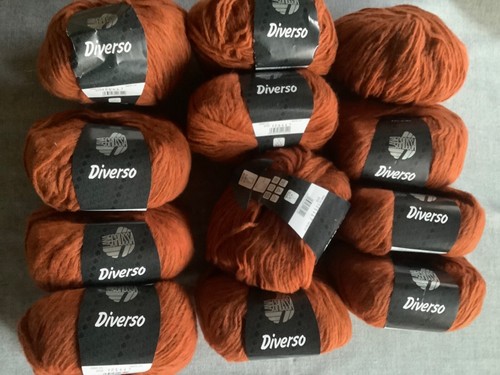 Wollpaket Lana Grossa Diverso 600 g rost terracotta Wolle Alpaka Flauschgarn - Bild 5 von 5