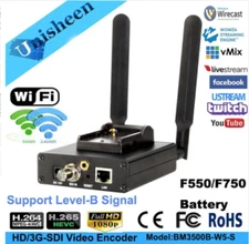 HEVC H.265 SDI SRT RTMPS RTSP VLC Video Encoder Live stream Wifi Transmitter 5G