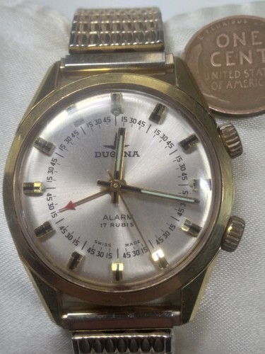 Working Vintage Dugena Alarm Swiss Mens Mechanical Watch - Picture 2 of 7