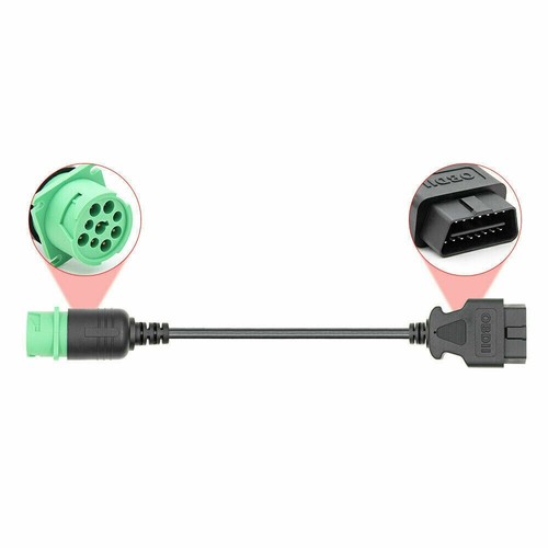 9 Pin to 16 Pin OBD2 Truck Diagnostic Scanner Cable Adapter for Cummins Engine . - Picture 7 of 15