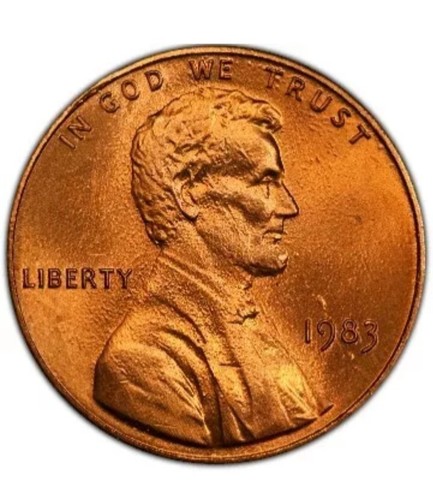 1983 Lincoln Memorial Penny Double Die Reverse