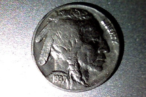 1937-D/D RPM-2 (Stage C) XF Error  Buffalo Nickel   - Picture 1 of 4