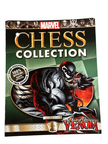 Eaglemoss Marvel Venom Black Pawn Chess Figure #9 with Magazine - Picture 4 of 6