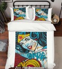3D Cartoon Abstract Colorful Super Hero Quilt Cover Set Bedding Set Duvet Cover