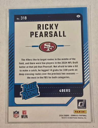 Fútbol americano Panini Donruss 2024 clasificación Rookies RC - #301-400 - Elige tus tarjetas - NFL - Imagen 37 de 195