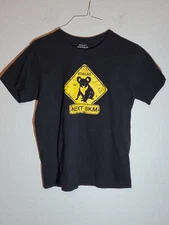 hoxley australia pull over shirt womens S short sleeve crew neck koalas black