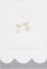 ELEGANT THANK YOU CARDS Anniversary Wedding Notes Silver Romantic