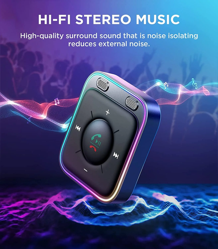 Adaptateur Voiture Bluetooth 5.3, Récepteur Bluetooth Sans Fil Audio 3.5Mm Adaptateur AUX S - Photo 3/12