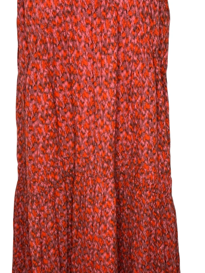 Maxi Vestido Joie Para Mujer Grande Fluido En Niveles Boho Campesino Cottagecore Resort Algodón Foto 3 de 4